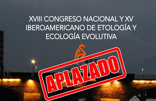 Aplazado el XVIII Congreso Nacional y XV Iberoamericano de Etología y Ecología Evolutiva. Badajoz, del 1 al 4 de septiembre de 2020